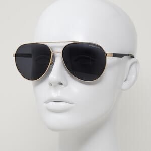 Kenneth Cole New York Gold Polarized Aviator Sunglasses Unisex